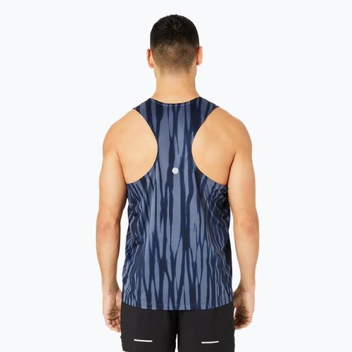 Tank top de alergare pentru bărbați ASICS Road All Over Print Singlet blue expanse/midnight