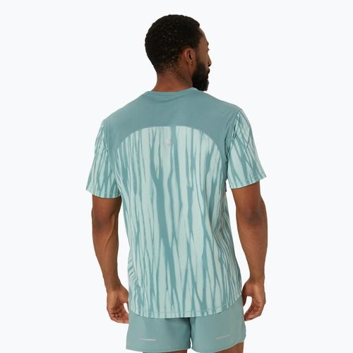 Tricou de alergare pentru bărbați ASICS Road All Over Print Top light celadon/celadon