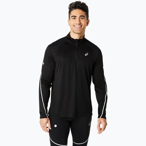 Longsleeve de alergare pentru bărbați ASICS Road Lite-Show 1/2 Zip performance black