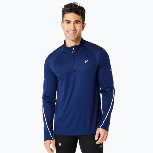 Longsleeve de alergare pentru bărbați ASICS Road Lite-Show 1/2 Zip blue expense
