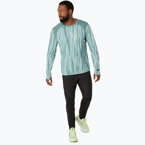 Longsleeve de alergare pentru bărbați ASICS Road All Over Print light celadon/celadon
