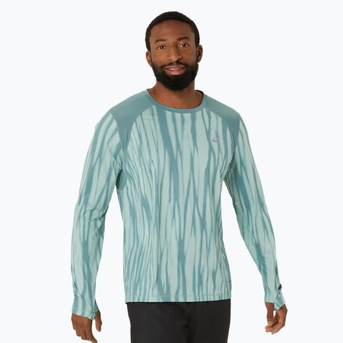 Longsleeve de alergare pentru bărbați ASICS Road All Over Print light celadon/celadon