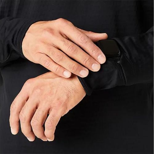 Bluză de alergare pentru bărbați  ASICS Road Winter 1/2 Zip Mid Layer performance black