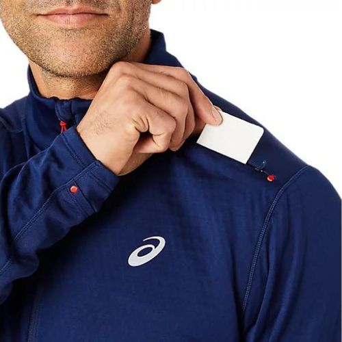 Bluză de alergare pentru bărbați ASICS Road Winter 1/2 Zip Mid Layer blue expanse