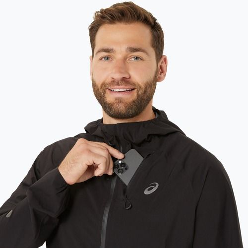 Jachetă de alergare pentru bărbați ASICS Metarun Waterproof performance black