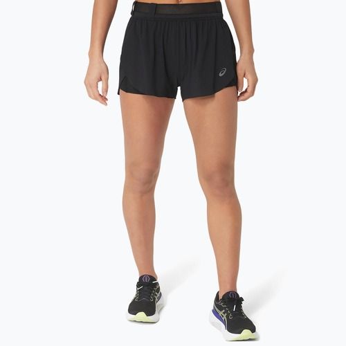 Pantaloni scurți de alergare pentru femei ASICS Metarun Split performance black