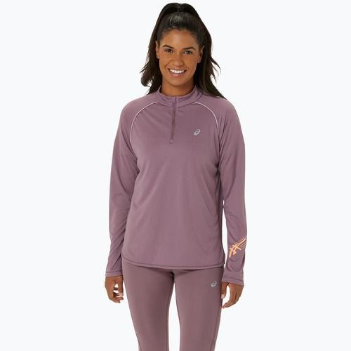 Longsleeve de alergare pentru femei ASICS Icon 1/2 Zip dusty mauve/watershed rose