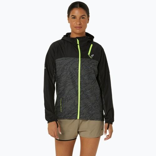 Jachetă de alergare pentru femei ASICS Fujitrail Packable performance black
