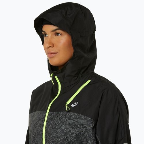 Jachetă de alergare pentru femei ASICS Fujitrail Packable performance black