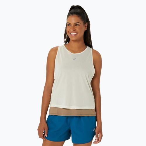 Tank top de alergare pentru femei ASICS Nagino Run Tank oatmeal/pepper