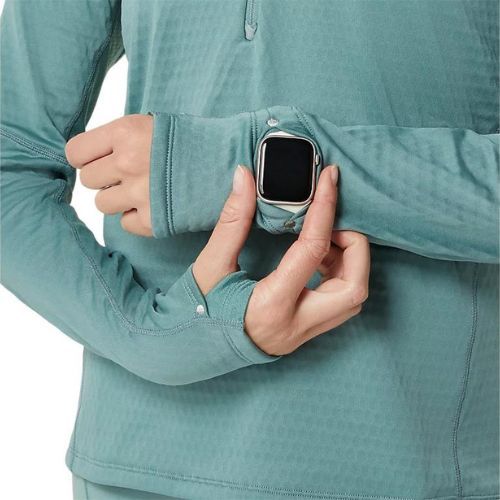 Bluză de alergare pentru femei ASICS Road Winter 1/2 Zip Mid Layer celadon