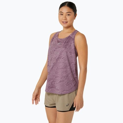 Tank top de alergare pentru femei ASICS Road All Over Print Tank dusty mauve