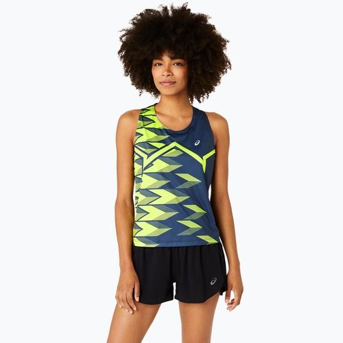 Tank top de alergare pentru femei ASICS Light Graphic Tank french blue/safety yellow