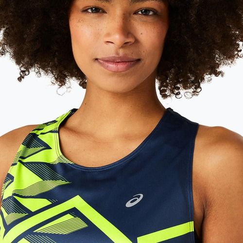 Tank top de alergare pentru femei ASICS Light Graphic Tank french blue/safety yellow