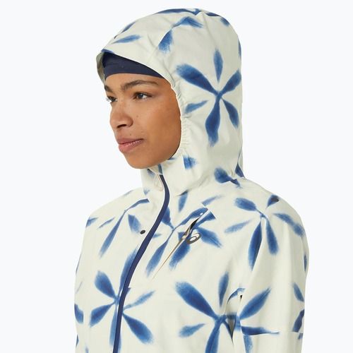 Jachetă de alergare pentru femei ASICS Metarun Shibori Waterproof birch / blue expanse