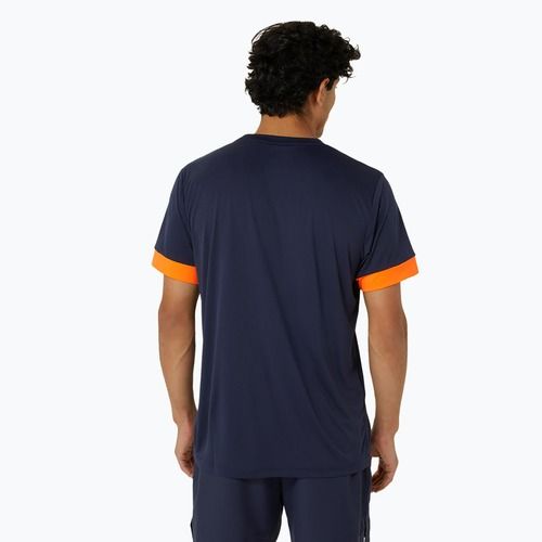 Tricou de tenis pentru bărbați ASICS Court SS Top midnight/shocking orange