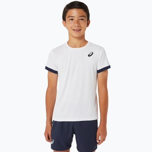 Tricou pentru copii ASICS Tennis Top brilliant white/midnight