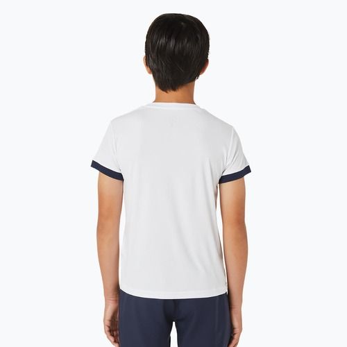 Tricou pentru copii ASICS Tennis Top brilliant white/midnight