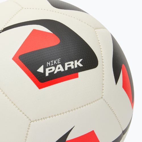 Minge de fotbal Nike Park Team 2.0 white/bright crimson/black mărimea 3