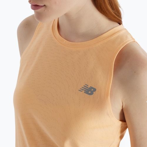 Tank top de alergare pentru femei New Balance Jacquard Slim Tank peach blossom
