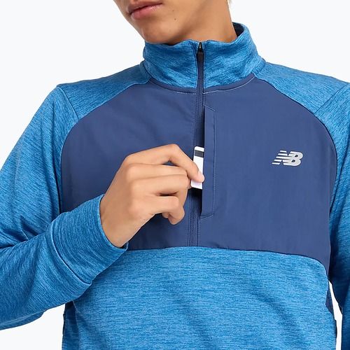 Longsleeve de alergare pentru bărbați New Balance Athletics Heat Grid 1/2 Zip heron blue