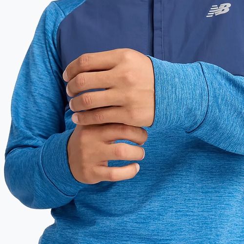 Longsleeve de alergare pentru bărbați New Balance Athletics Heat Grid 1/2 Zip heron blue