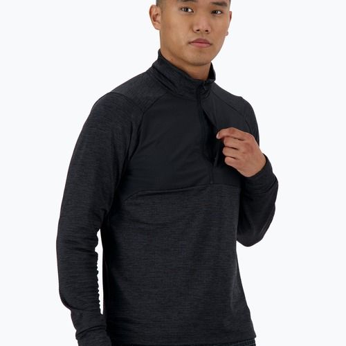 Longsleeve de alergare pentru bărbați New Balance Athletics Heat Grid 1/2 Zip black