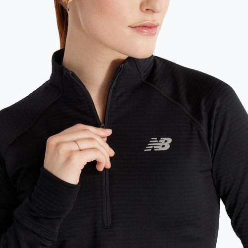 Longsleeve de alergare pentru femei New Balance Athletics Heat Grid 1/2 Zip black