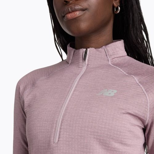 Longsleeve de alergare pentru femei New Balance Athletics Heat Grid 1/2 Zip ice wine heather