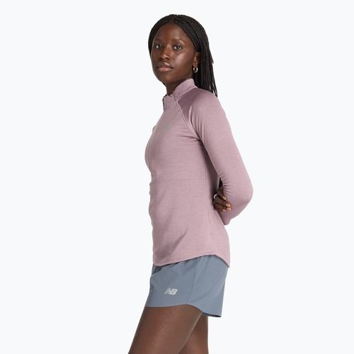 Longsleeve de alergare pentru femei New Balance Athletics Heat Grid 1/2 Zip ice wine heather