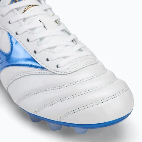 Încălțăminte de fotbal pentru bărbați Mizuno Morelia II Japan Md white/laser blue/gold