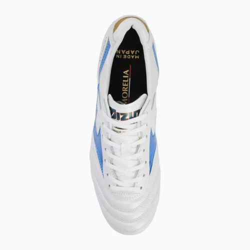 Încălțăminte de fotbal pentru bărbați Mizuno Morelia II Japan Md white/laser blue/gold