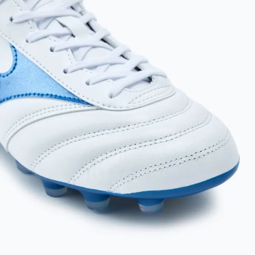Încălțăminte de fotbal pentru bărbați  Mizuno Morelia II Pro MD white/laser blue/gold