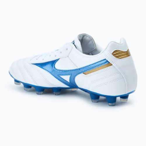 Încălțăminte de fotbal pentru bărbați  Mizuno Morelia II Pro MD white/laser blue/gold