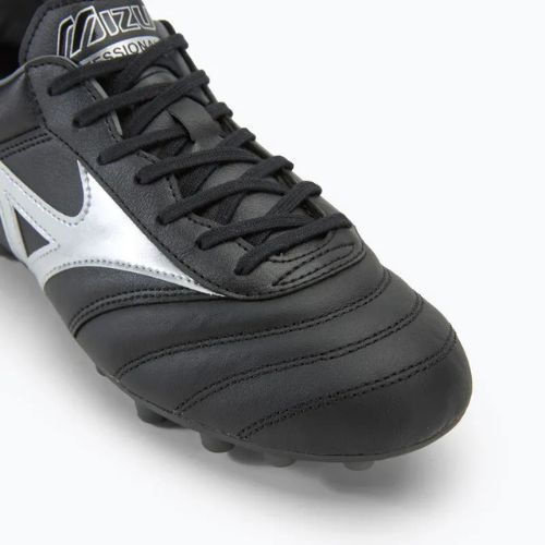 Încălțăminte de fotbal pentru bărbați  Mizuno Morelia II Pro AG black/galaxy silver/dark shadow