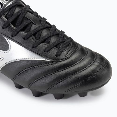 Încălțăminte de fotbal pentru bărbați Mizuno Morelia II Club FG black/galaxy silver/dark shadow
