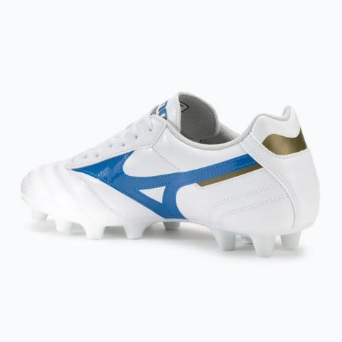 Încălțăminte de fotbal pentru bărbați  Mizuno Morelia II Club FG white/laser blue/gold