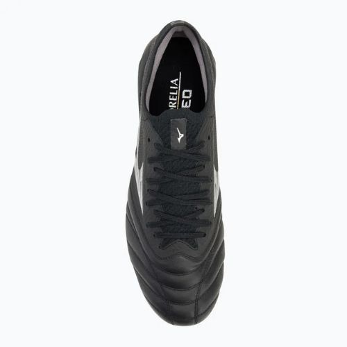 Încălțăminte de fotbal pentru bărbați Mizuno Morelia Neo IV β Elite FG black/galaxy silver