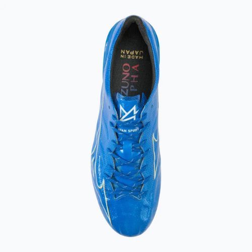 Încălțăminte de fotbal pentru bărbați Mizuno α Japan FG white/laser blue/gold