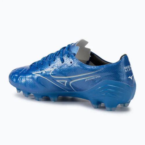 Încălțăminte de fotbal pentru bărbați Mizuno α Pro FG white/laser blue/gold