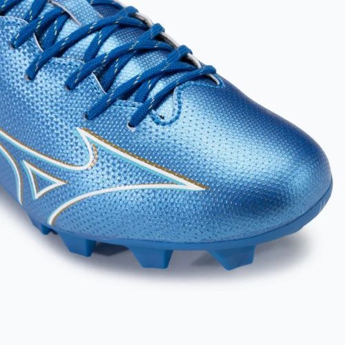 Încălțăminte de fotbal pentru bărbați Mizuno α Select FG white/laser blue/gold