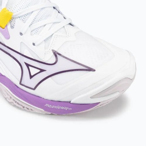 Încălțăminte de volei pentru femei Mizuno Wave Lightning Z8 white/patrician purple/quince