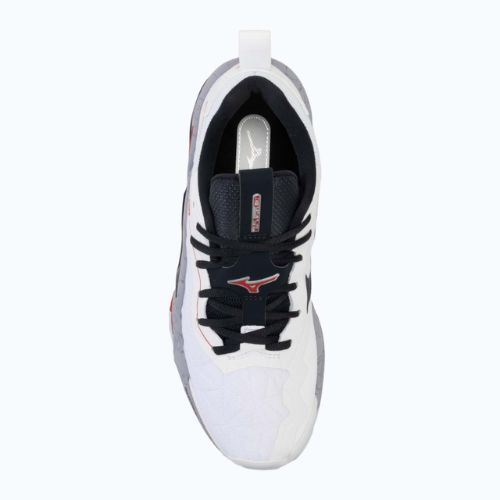 Încălțăminte de handbal pentru bărbați Mizuno Wave Stealth Neo 2 white/salsa/black