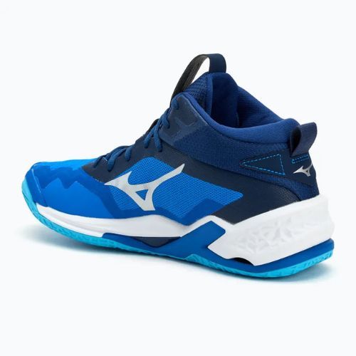 Încălțăminte de handbal pentru bărbați Mizuno Wave Stealth Neo 2 Mid mugen blue/white/estate blue
