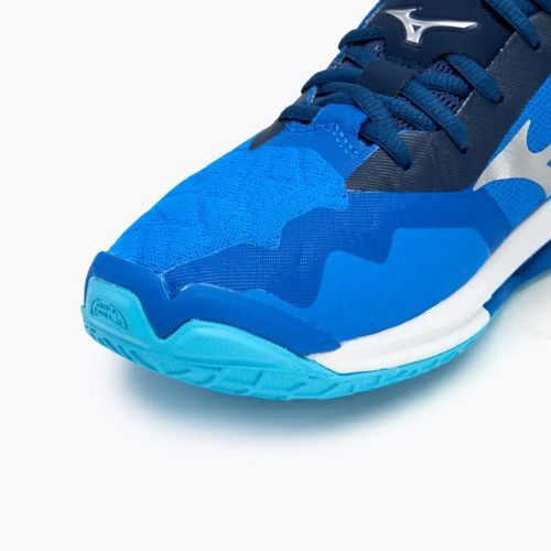 Încălțăminte de handbal pentru bărbați Mizuno Wave Stealth Neo 2 Mid mugen blue/white/estate blue