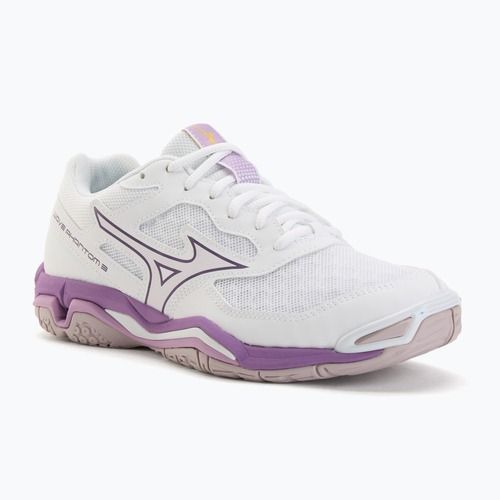 Încălțăminte de handbal pentru femei Mizuno Wave Phantom 3 white/patrician purple/quince