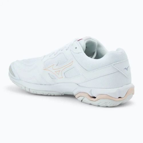 Încălțăminte de handbal pentru femei Mizuno Wave Phantom 3 white/aleutian/cloud pink