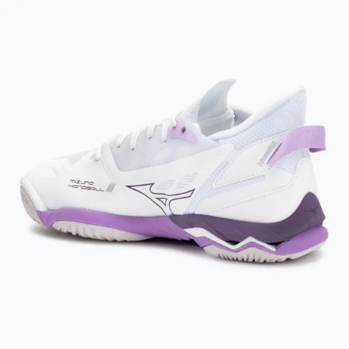 Încălțăminte de handbal pentru femei Mizuno Wave Mirage 5 white/patrician purple/quince