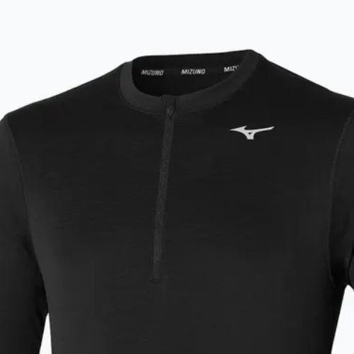 Longsleeve de alergare pentru bărbați Mizuno Impulse Core Half Zip black