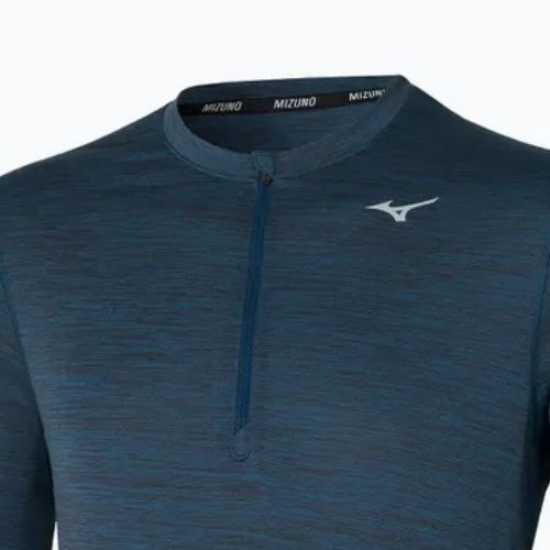 Longsleeve de alergare pentru bărbați Mizuno Impulse Core Half Zip blue wing teal